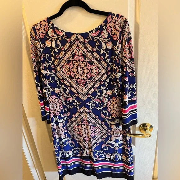 Patterned mid sleeve dress - Jessica Howard - Size 10 - Picture 2 of 2